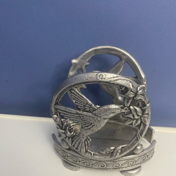 Carson 2000 Silver Pewter Footed Candle Napkin Jar Holder - Picture 1 of 8
